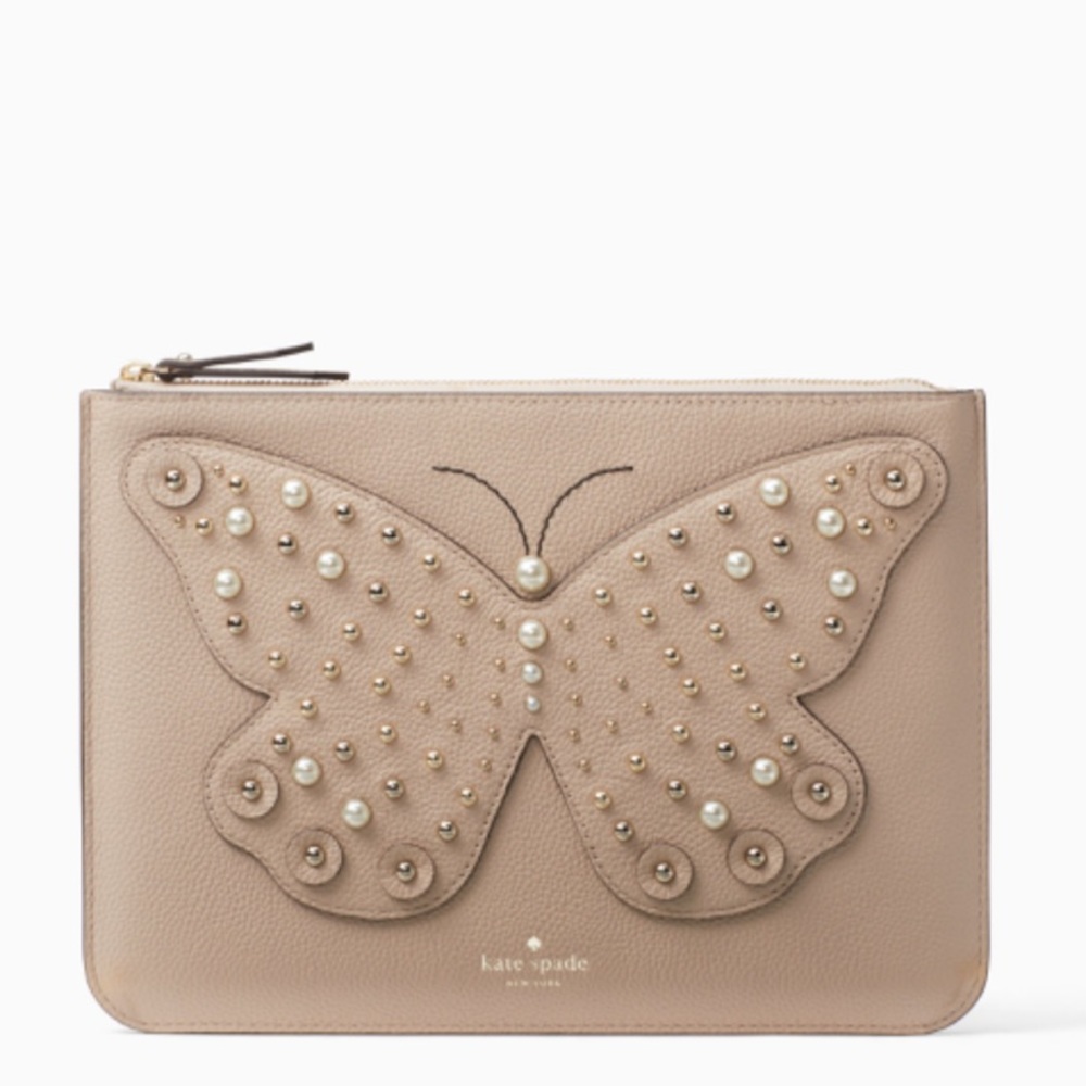 SOLD⛔️Authentic Kate Spade leather Butterfly zip pouch - Picture 2 of 8